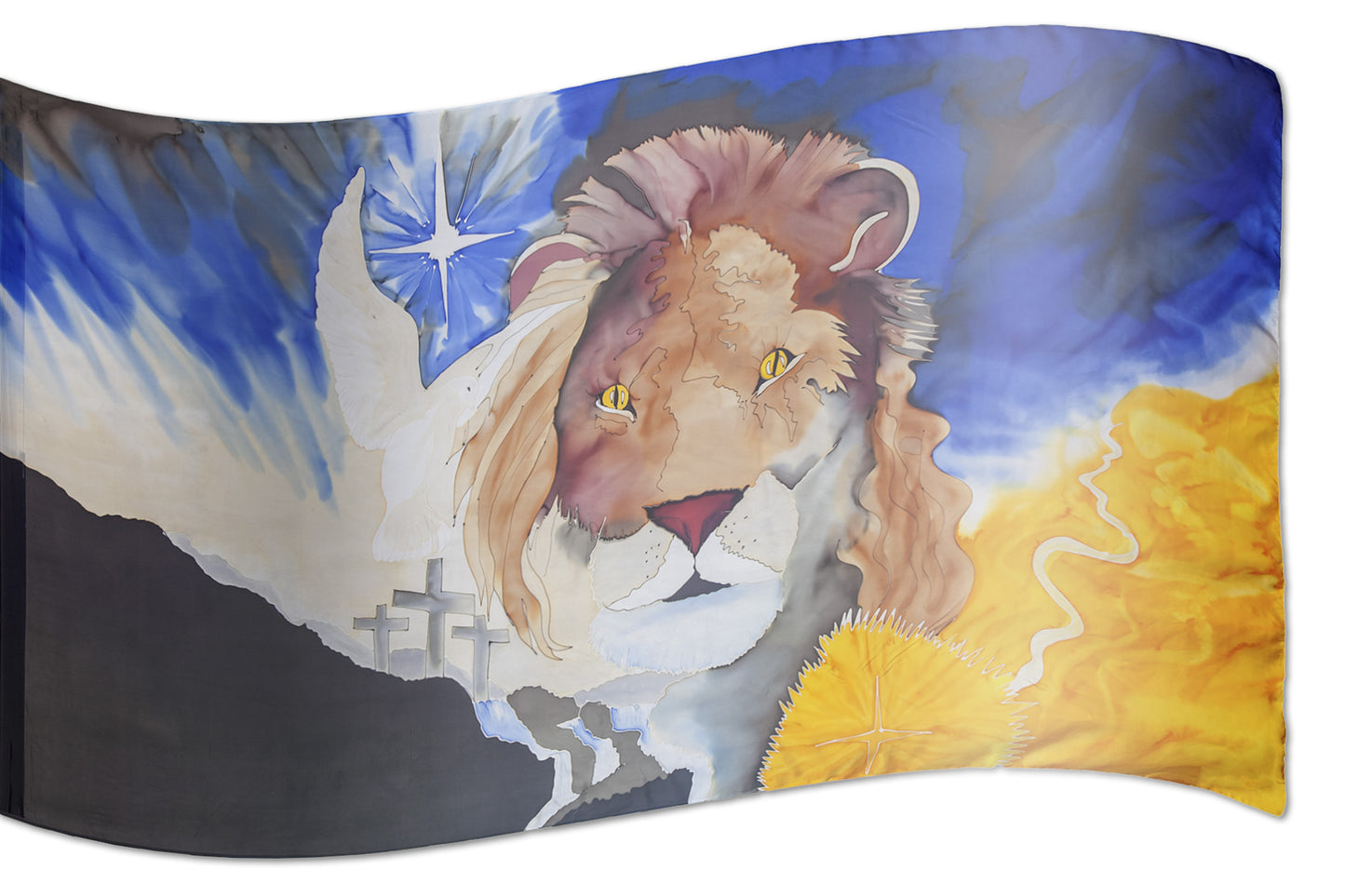 Lion Dove and Three Crosses