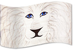 Righteous Lion of Judah Silk worship, warfare & ministry banner design