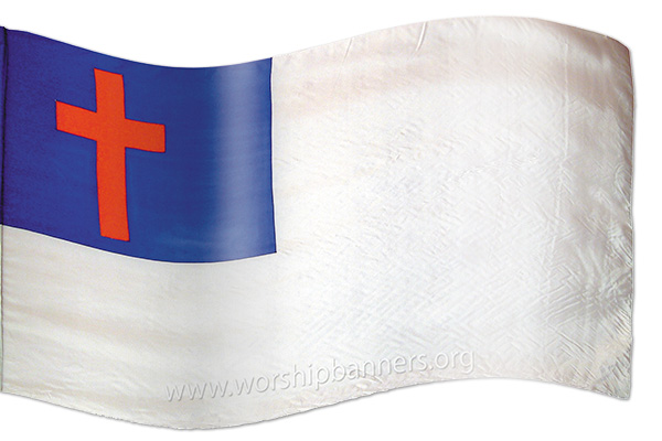 The design ‘Christian Flag’ in hand-crafted silk