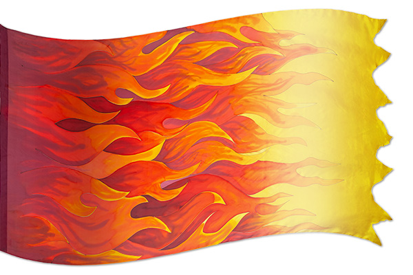The design ‘Pentecost Fire’ in hand-crafted silk