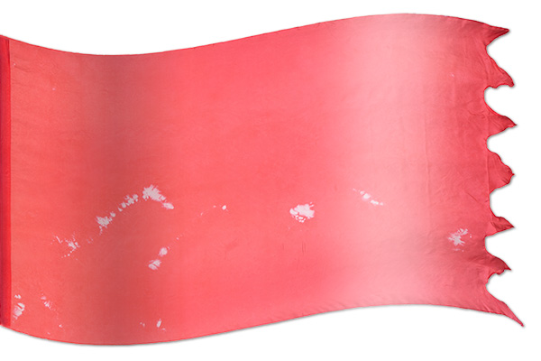 The design ‘Seven-fold Spirit Red’ in hand-crafted silk