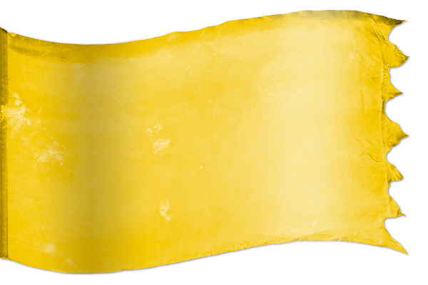 The design ‘Seven-fold Spirit Yellow’ in hand-crafted silk