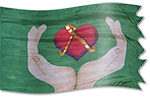 Covenant Love Silk worship, warfare & ministry banner design