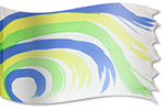 Hand painted silk: Tsunami Waves of Goodness Design